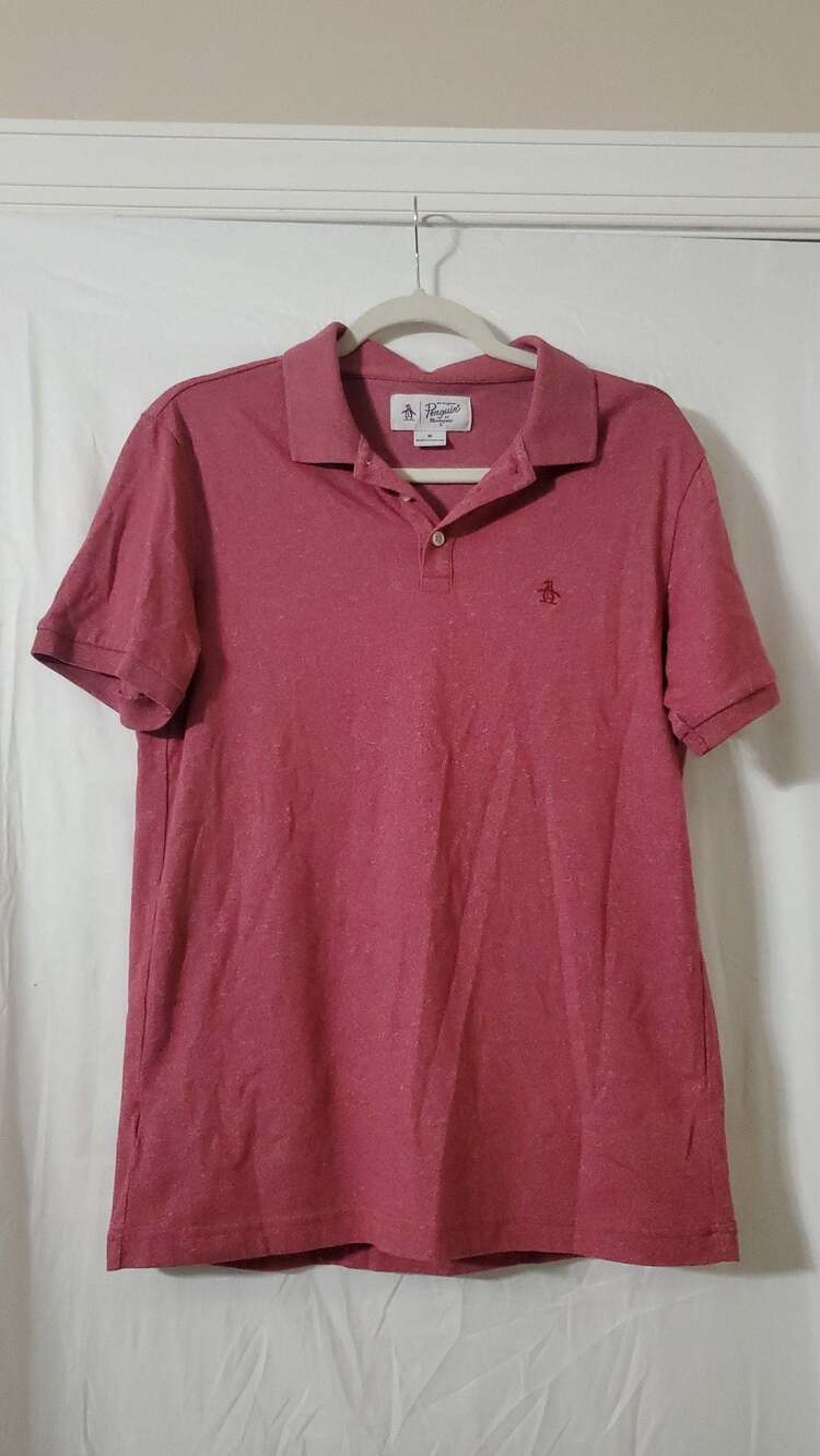 Original Penguin by Munsingwear Men's Short Sleeve Polo Shirt, Pink, Size M